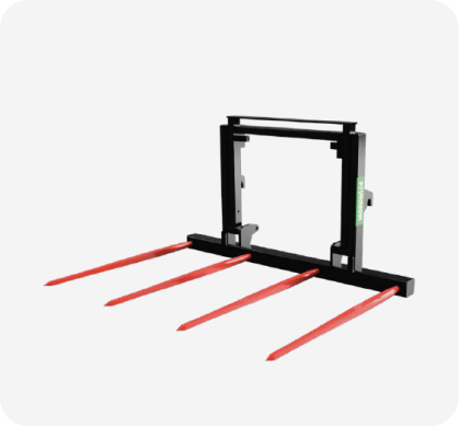 Adjustable Square Bale Fork Ag Loader